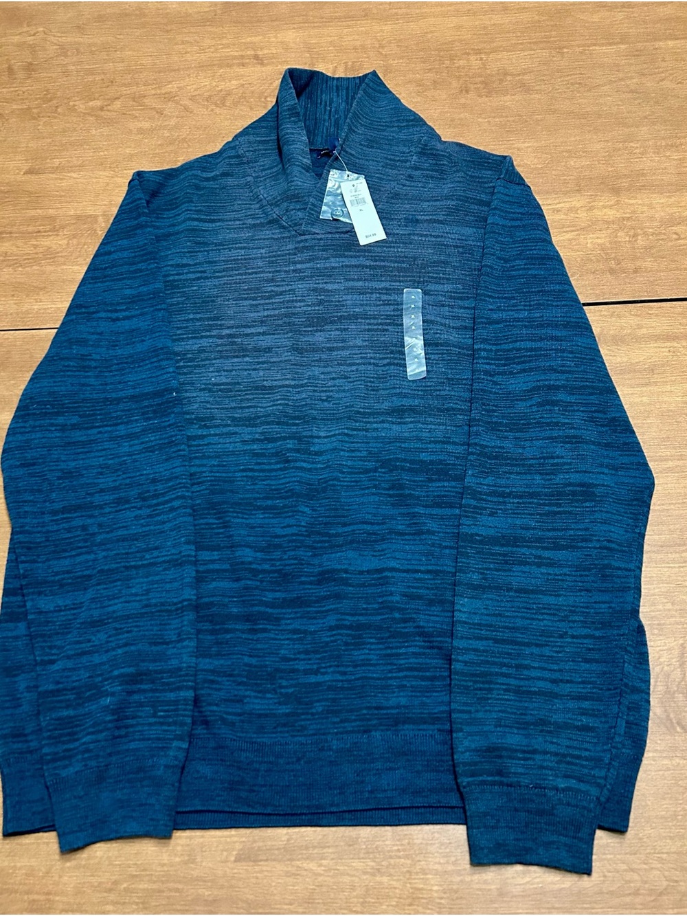 GAP Men's Blue Marled Shawl Collar Sweater